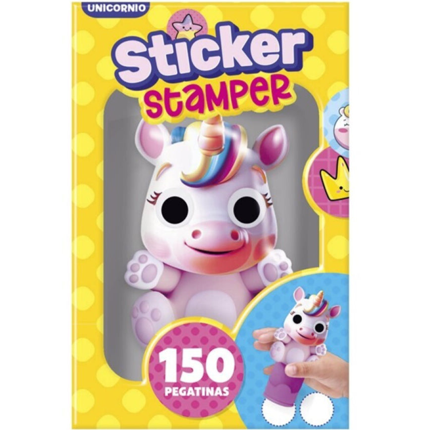 Sticker stamper ¡150 pegatinas! · unicornio