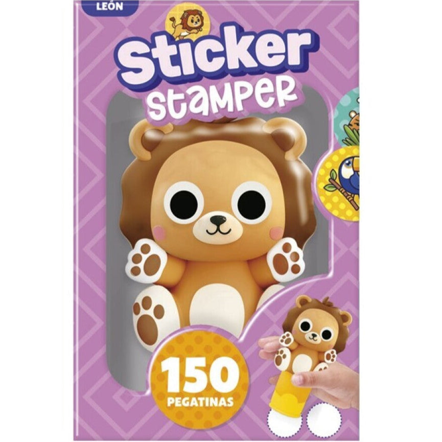 Sticker stamper ¡150 pegatinas! · león