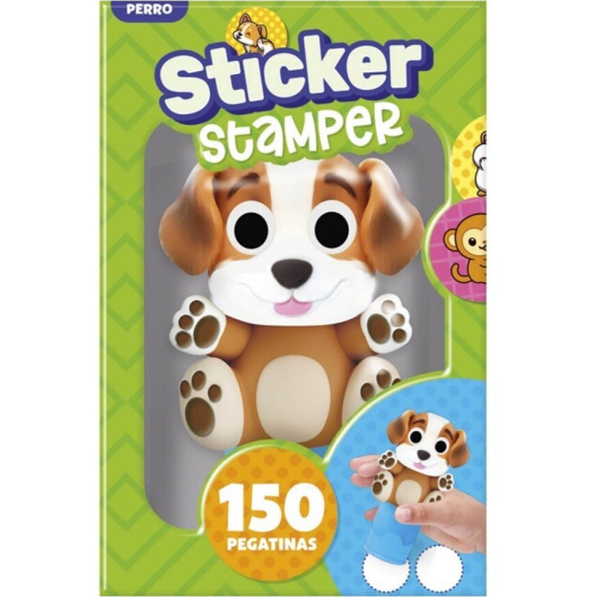 Sticker stamper ¡150 pegatinas! · perro