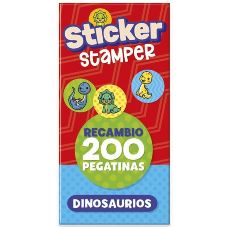 Recambio sticker stamper · dinosaurios