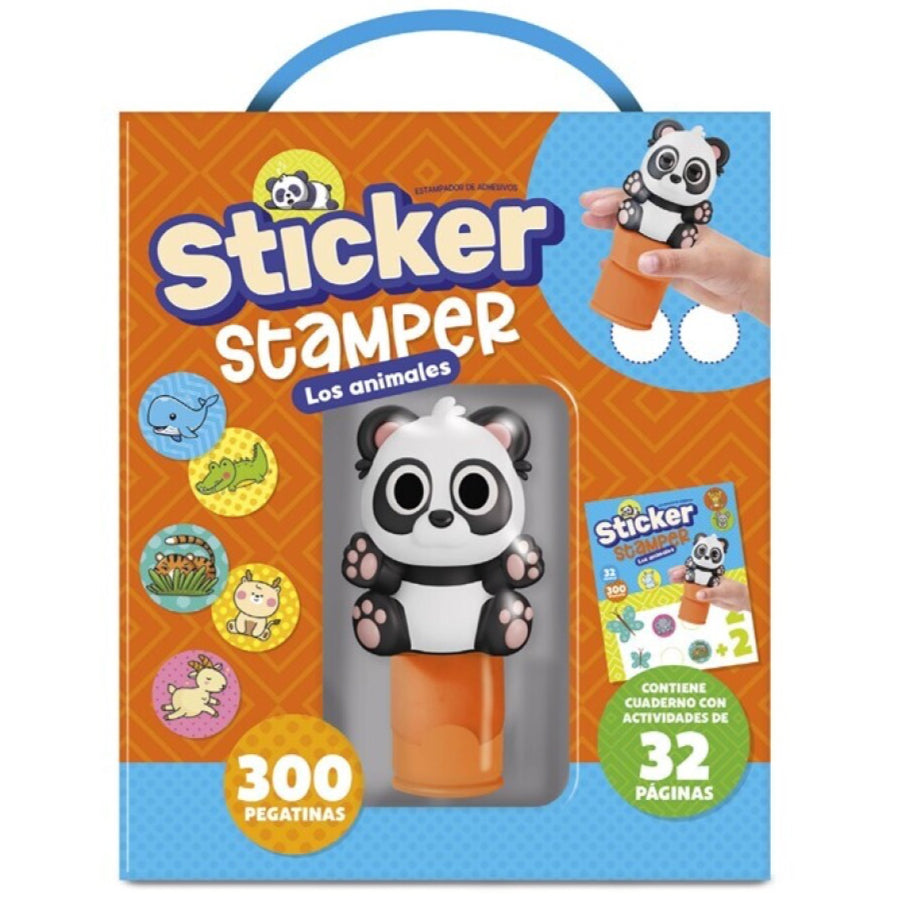 Sticker stamper con actividades · animales