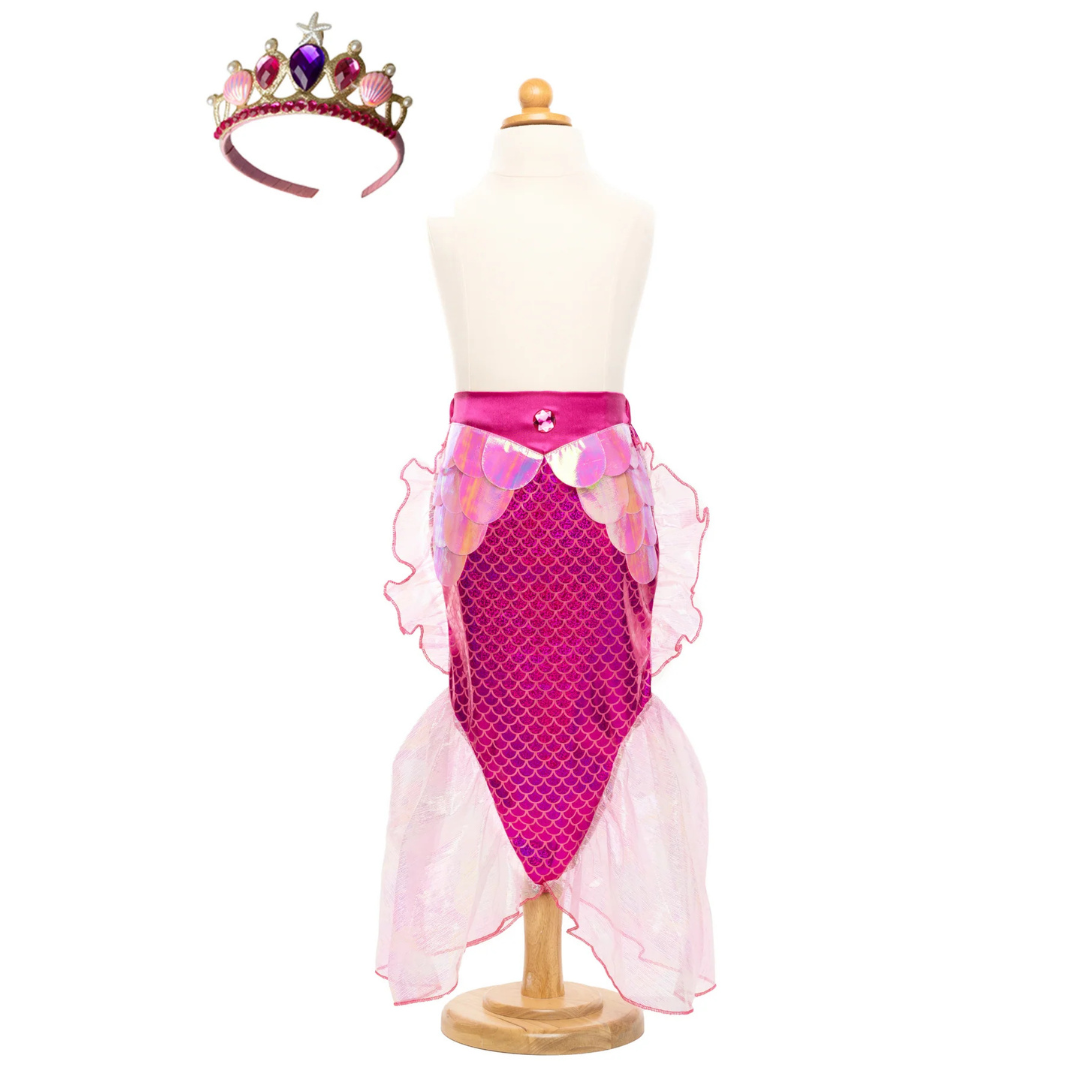 Disfraz brillante de sirena con diadema