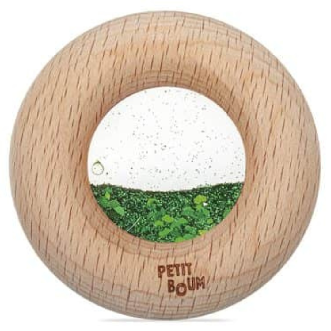 Donut sensorial calma con purpurina