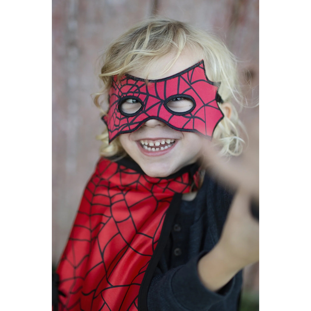 Capa reversible Spiderman y batman con máscara