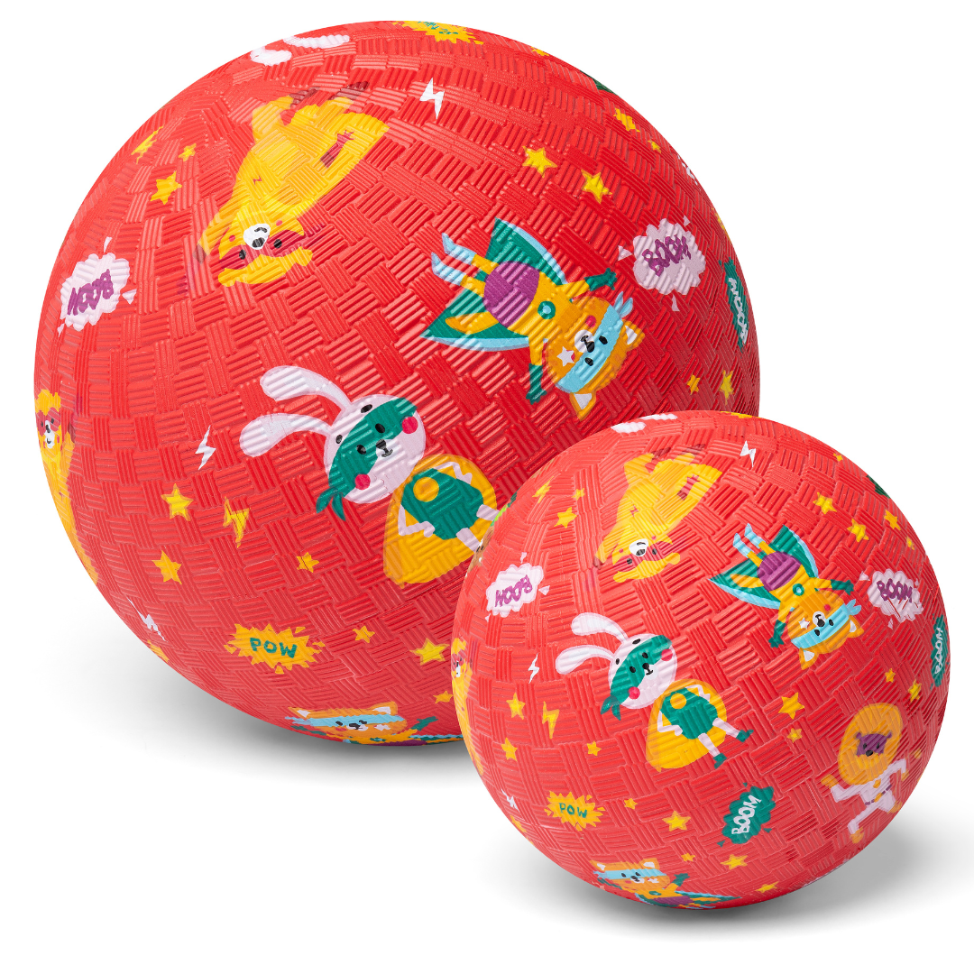 Pelota de caucho natural · súper héroes