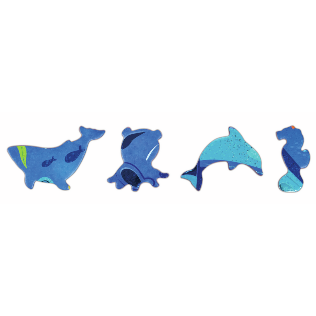 Puzzle de suelo brillante de ballena: 200 piezas