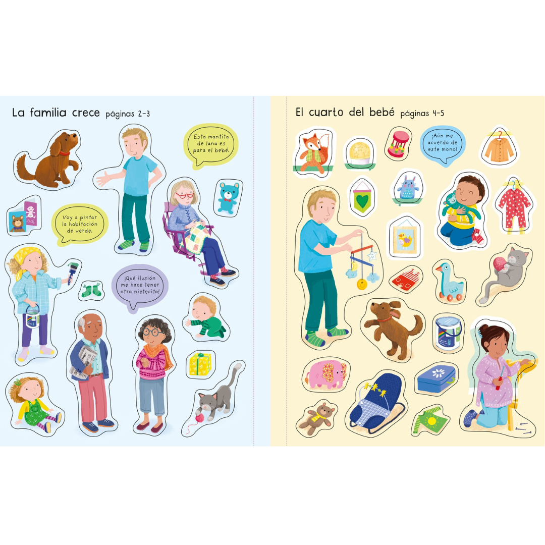 Mi primer libro de pegatinas · ¡Vamos a tener un hermanito!