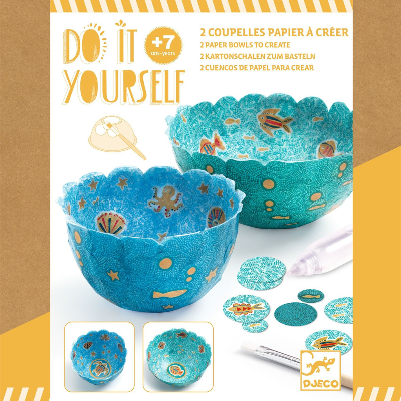 Kit creativo 2 cuencos decorativos de papel · En el mar