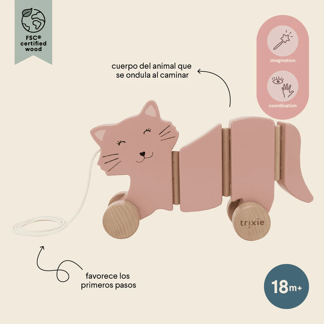 Arrastre ondulante de madera TRIXIE · mrs. cat