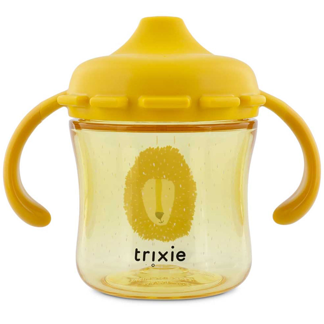 Taza con boquilla y asas TRIXIE · león