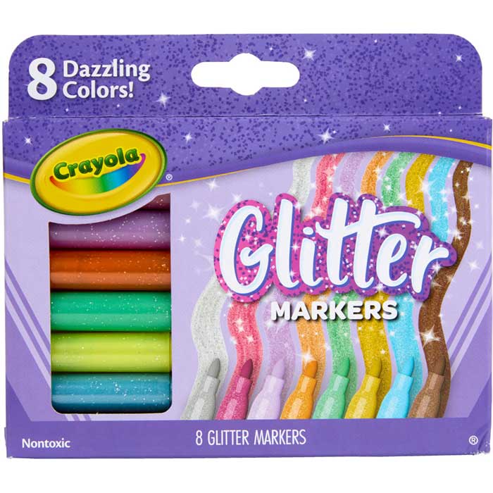 8 Rotuladores glittler CRAYOLA