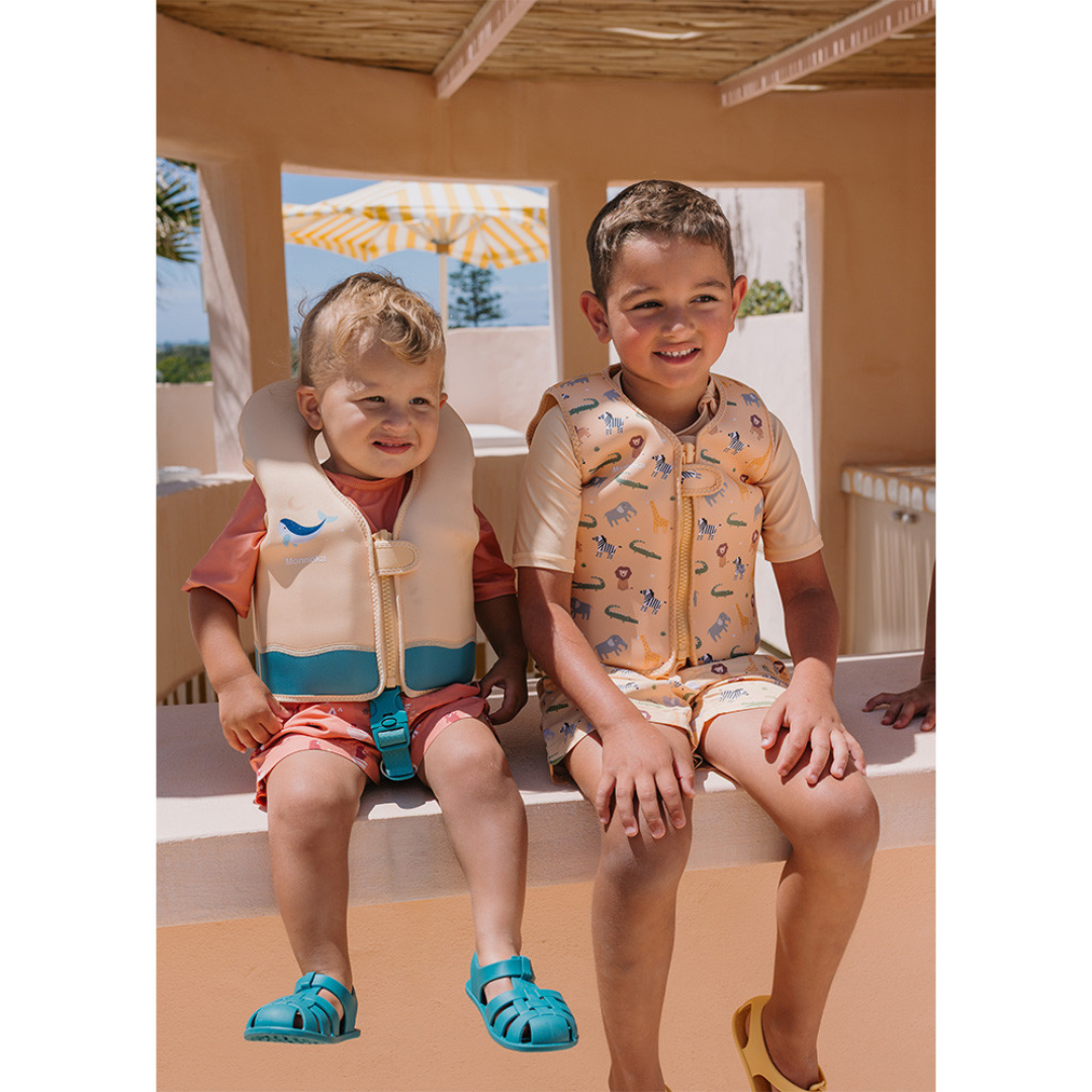 Chaleco flotador de aprendizaje MONNËKA para 1-2 años · whale teal