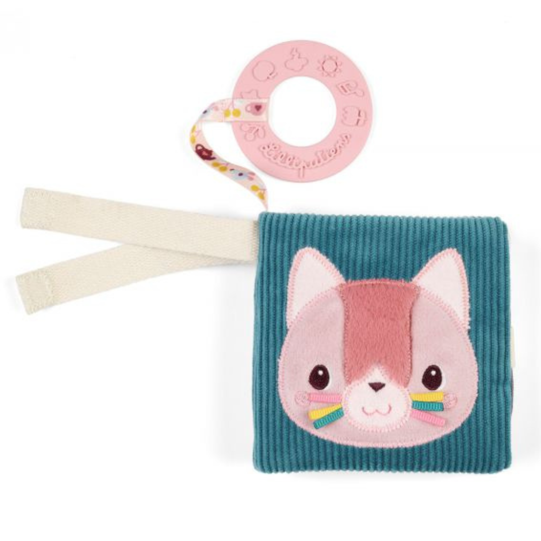 Minilibro de tela con mordedor · Jeanne