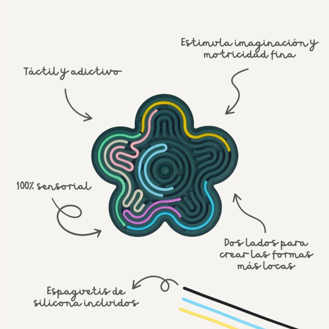 Puzzle sensorial de silicona FLEXHETTI · flor