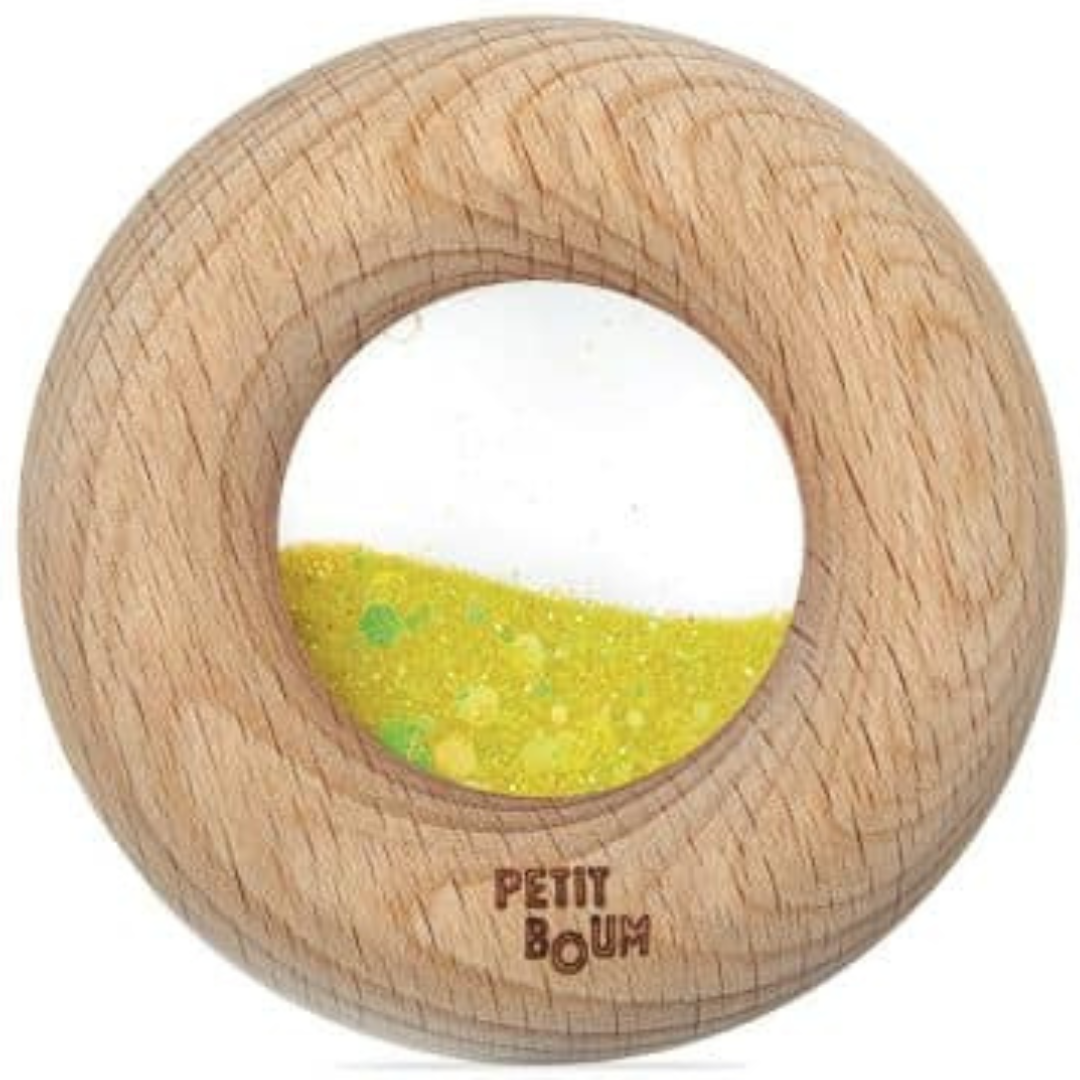 Donut sensorial calma con purpurina