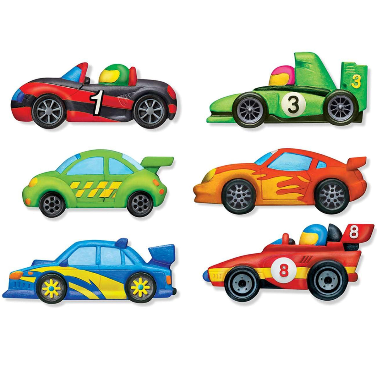Moldea y pinta con escayola · coches de carreras