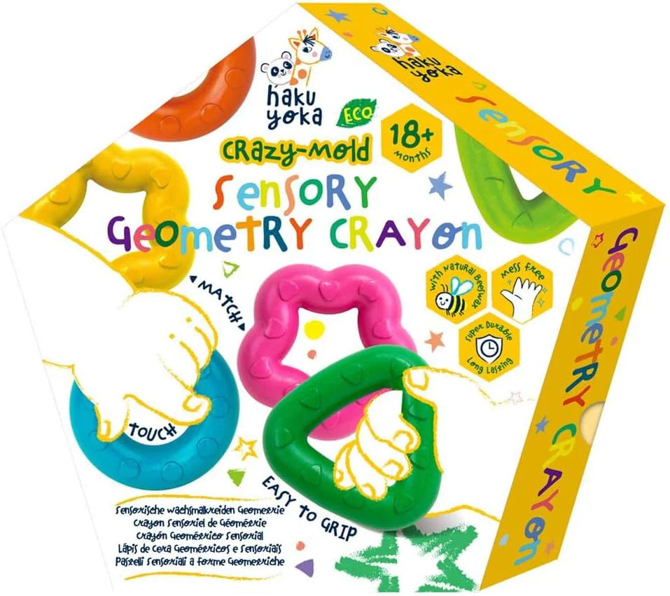6 crayons sensoriales geométricas