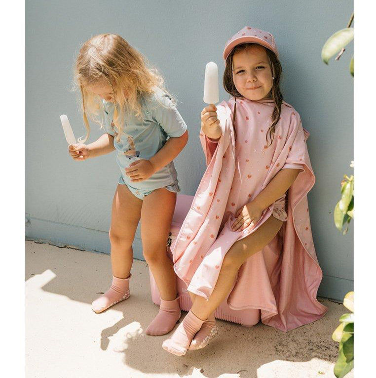 Calcetines antideslizantes para piscina · rosa