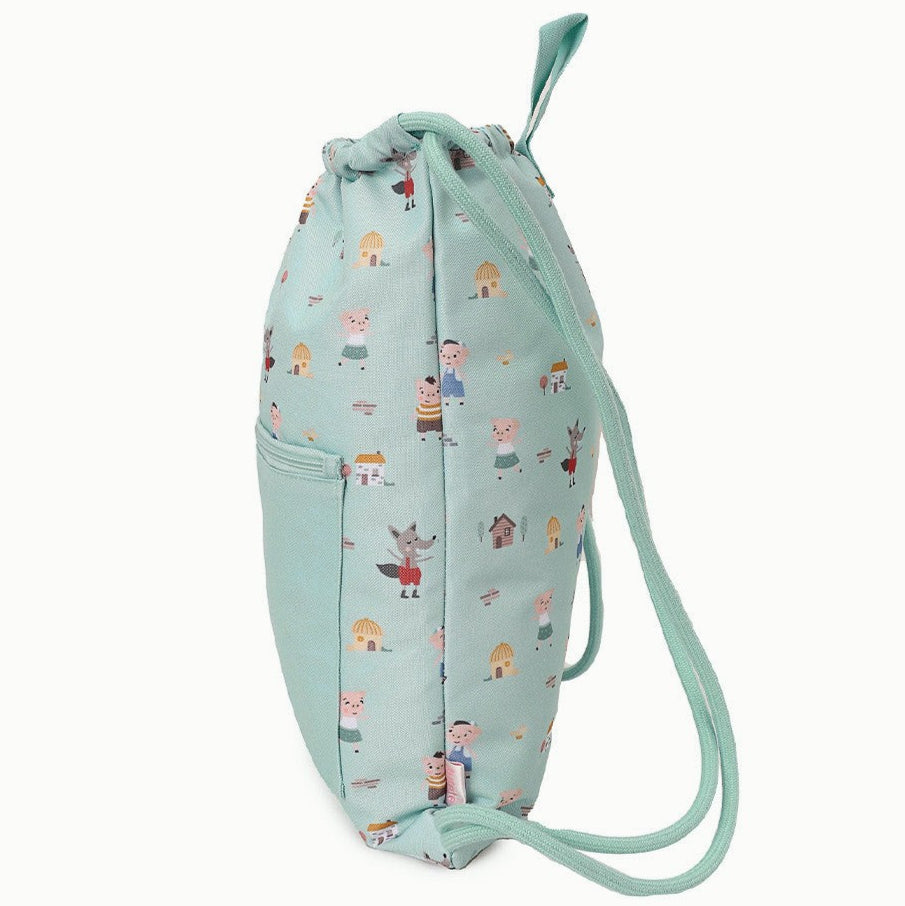 Mochila saco impermeable TUTETE personalizable · The Three Little Pigs