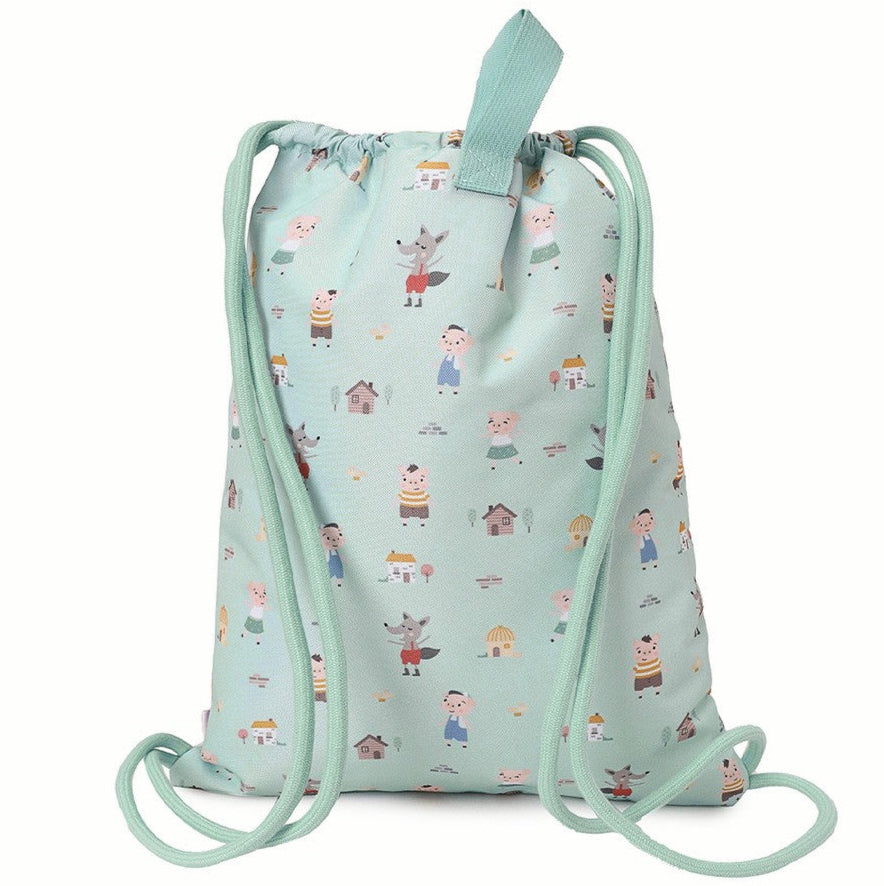 Mochila saco impermeable TUTETE personalizable · The Three Little Pigs