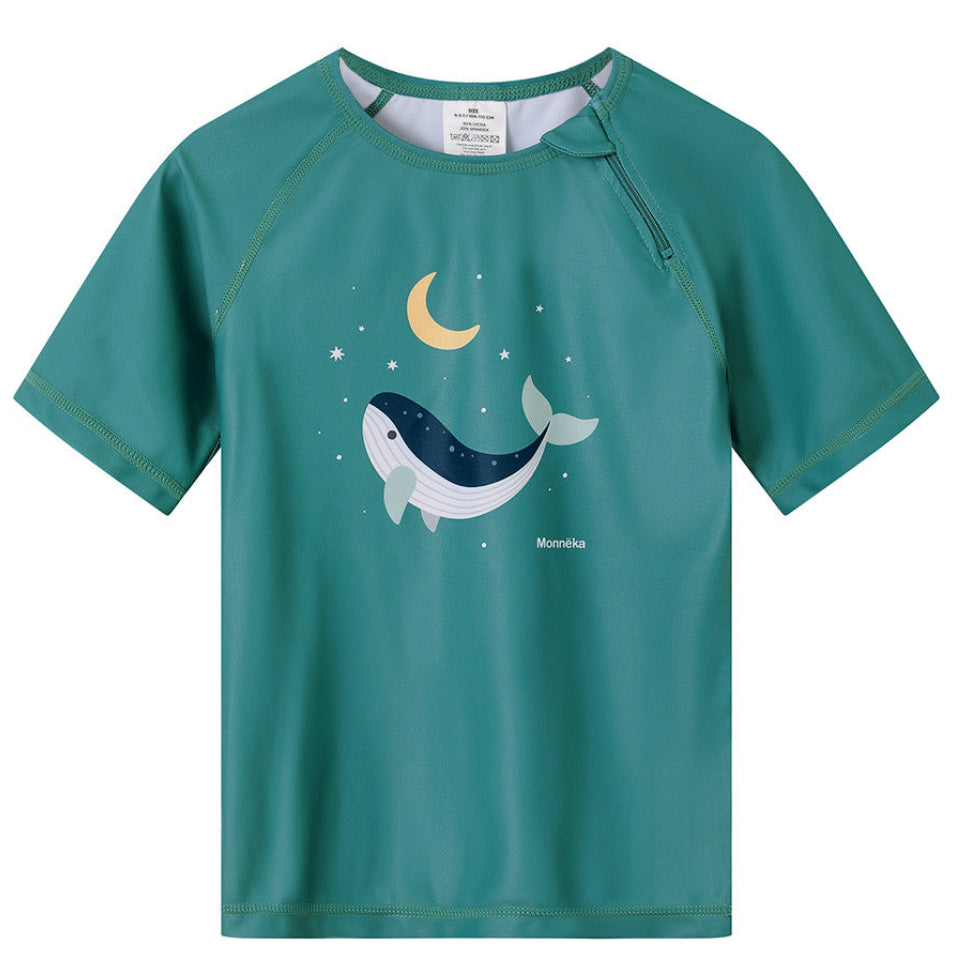 Camiseta protección solar de manga corta MONNËKA · whale teal