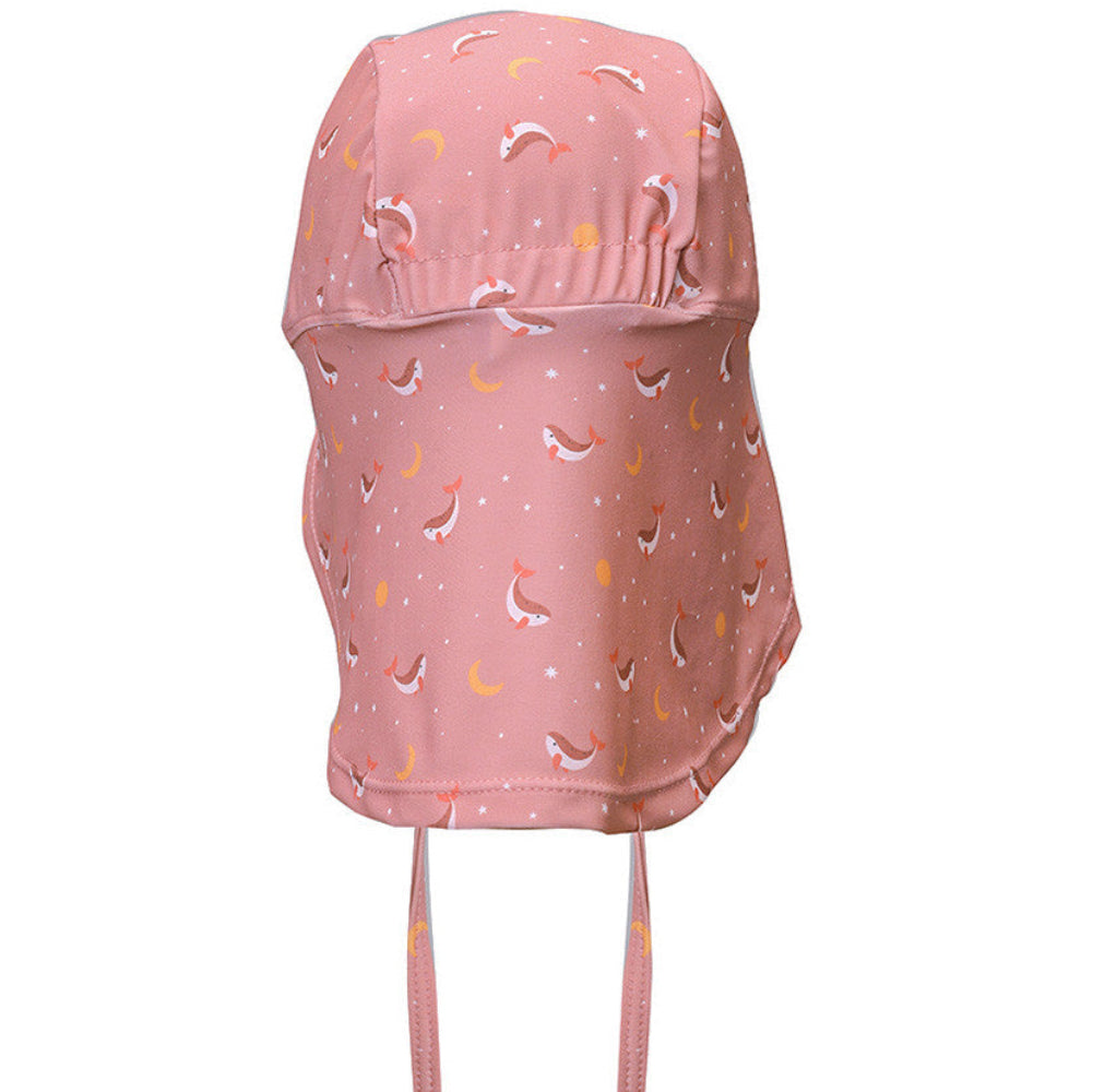 Gorro playa para bebé · whale pink
