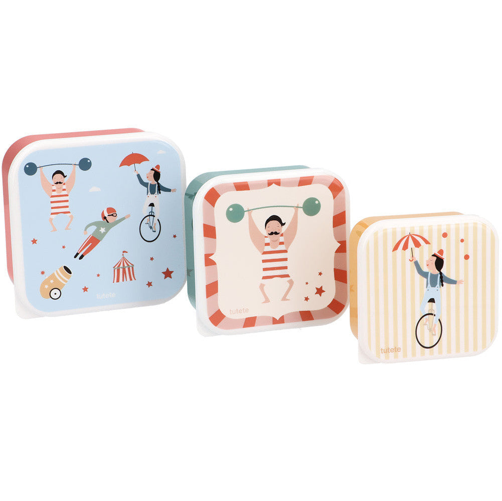 3 cajas de almuerzo TUTETE · circus