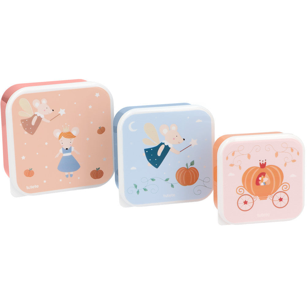 3 cajas de almuerzo TUTETE · mouse fairies