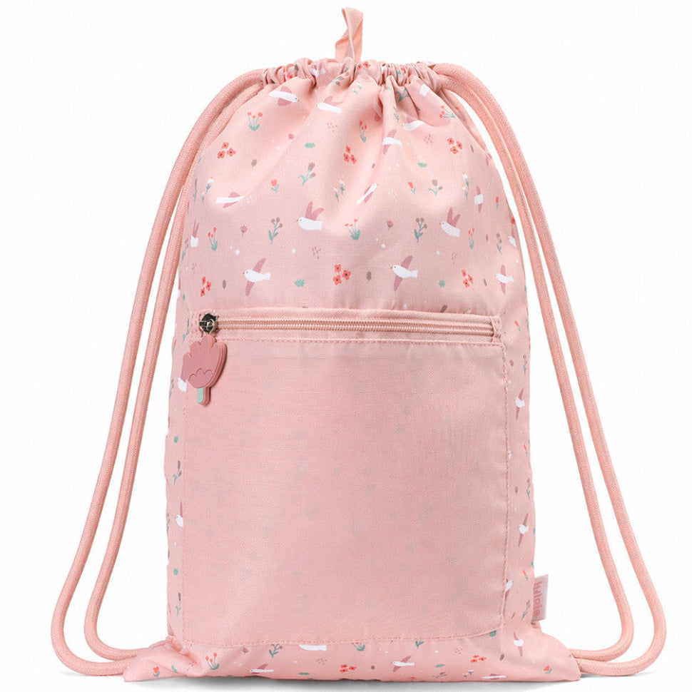 Mochila saco impermeable TUTETE personalizable · blossom birds
