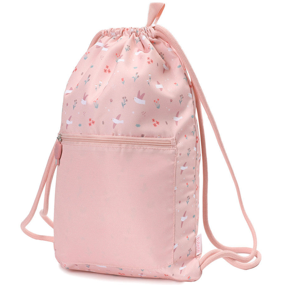 Mochila saco impermeable TUTETE personalizable · blossom birds