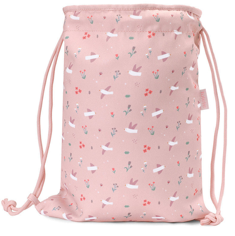 Mochila saco de tela TUTETE personalizable · blossom birds