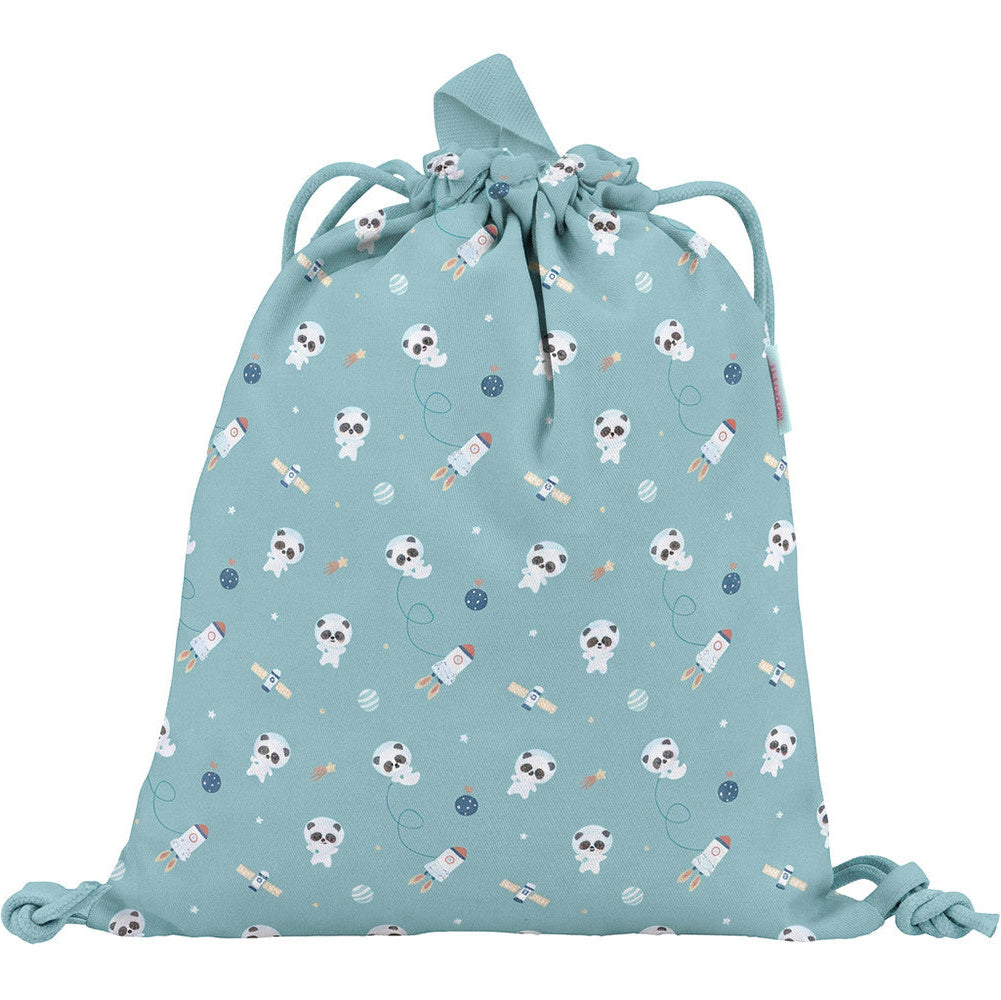 Mochila saco de tela TUTETE personalizable · pandas in space