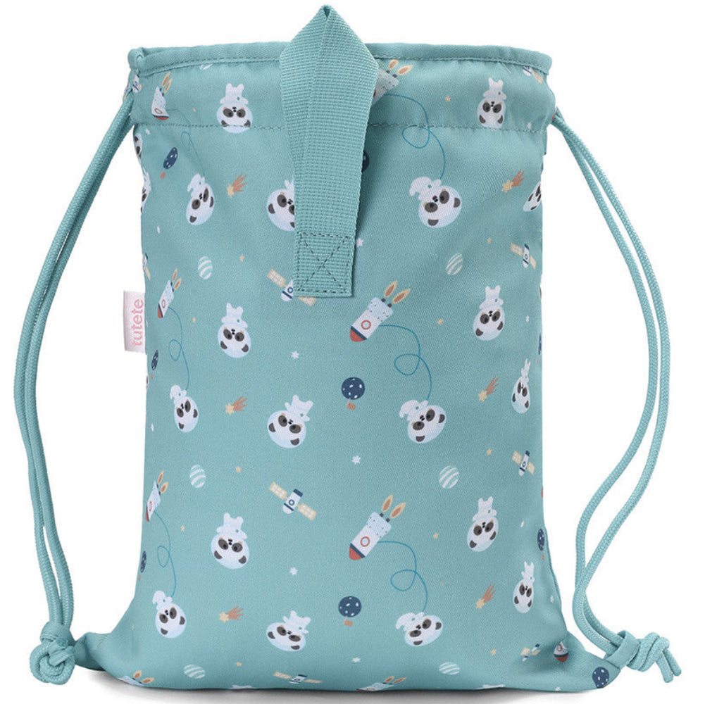 Mochila saco de tela TUTETE personalizable · pandas in space