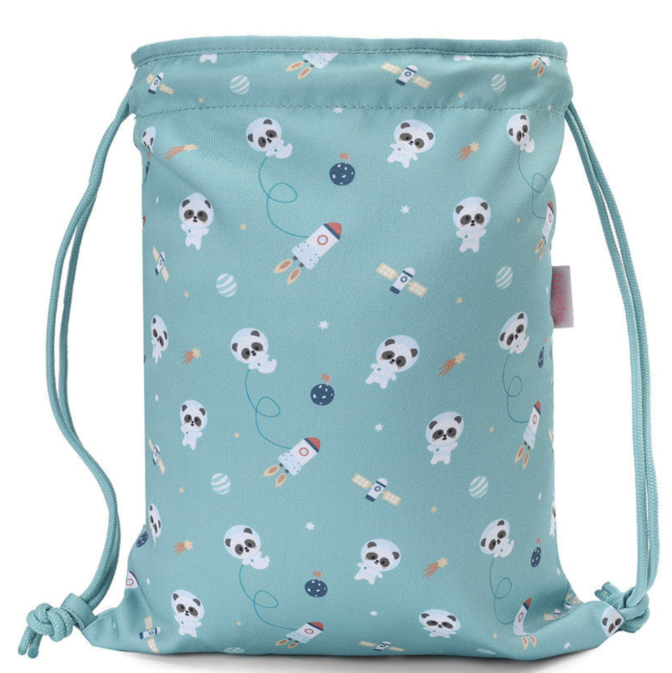 Mochila saco de tela TUTETE personalizable · pandas in space