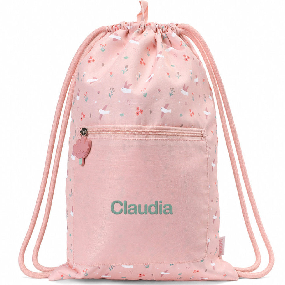 Mochila saco impermeable TUTETE personalizable · blossom birds