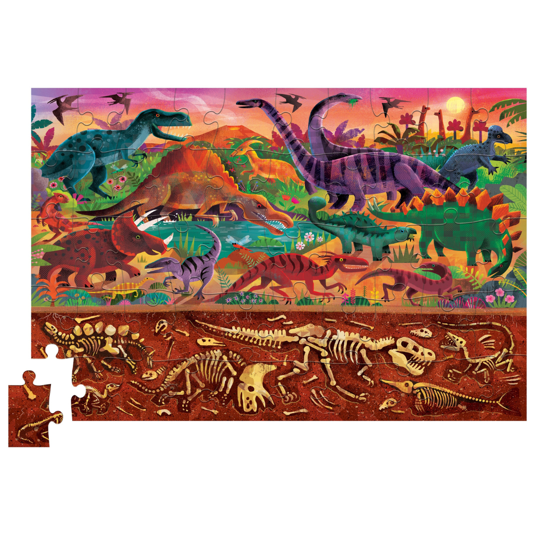 Puzzle holográfico DINOSAUR WORLD: 50 piezas
