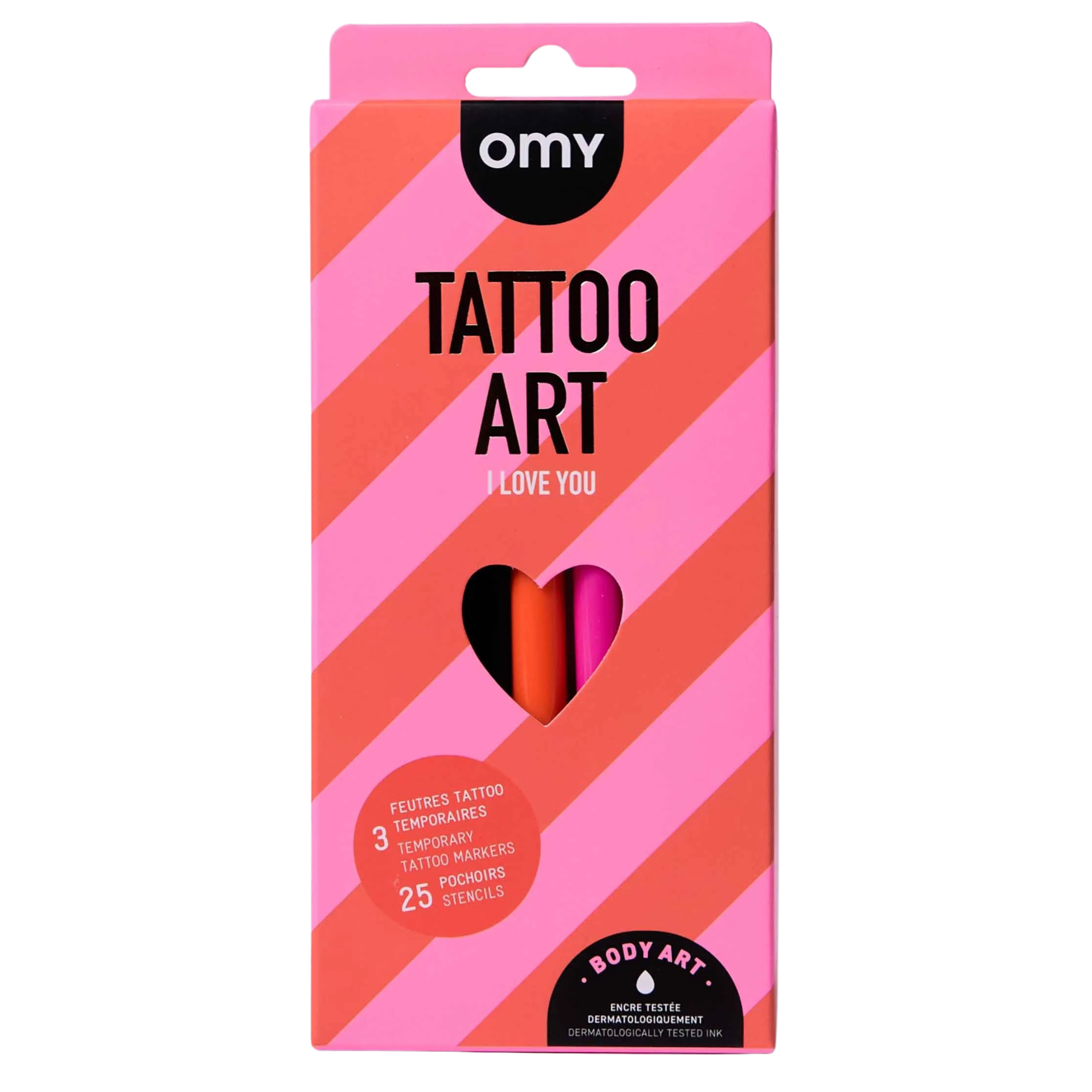 Rotuladores tattoos OMY · I love you