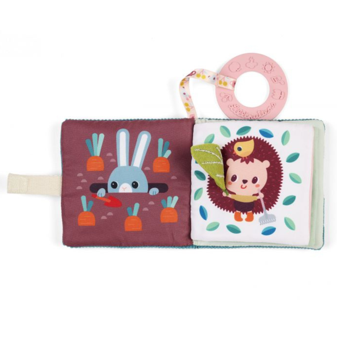 Minilibro de tela con mordedor · Jeanne