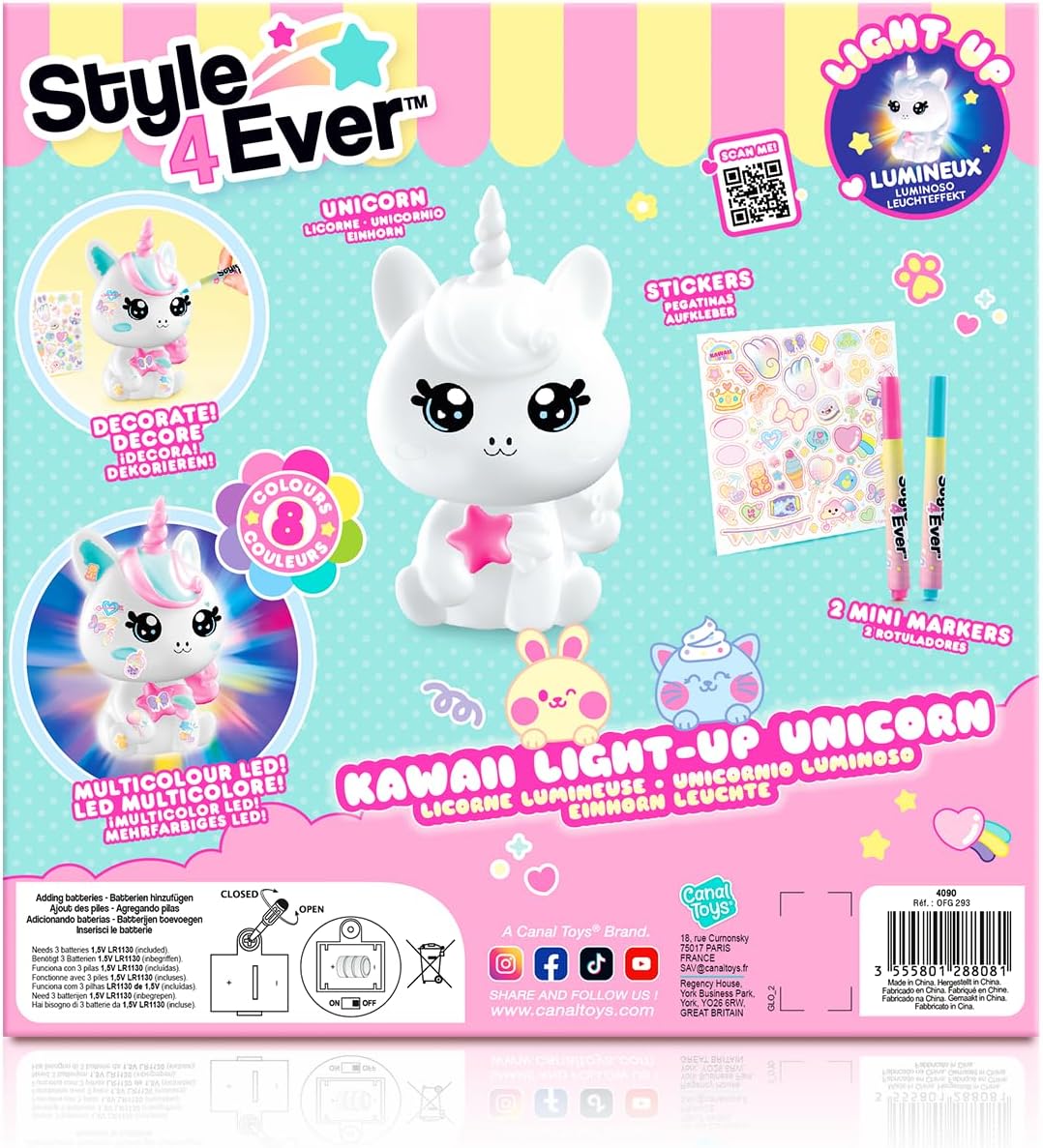 Unicornio ¡con luz! para decorar
