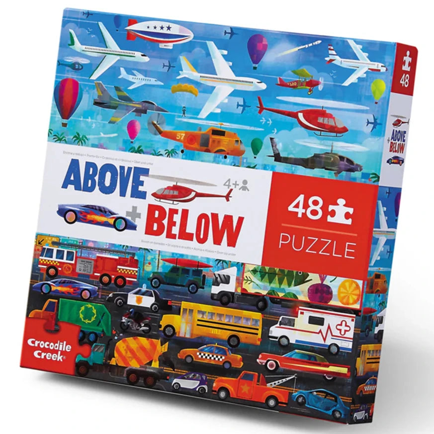 Puzzle arriba y abajo · los vehículos