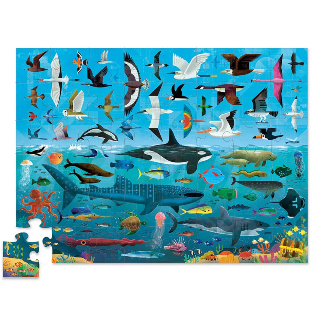 Puzzle arriba y abajo · El cielo y el mar