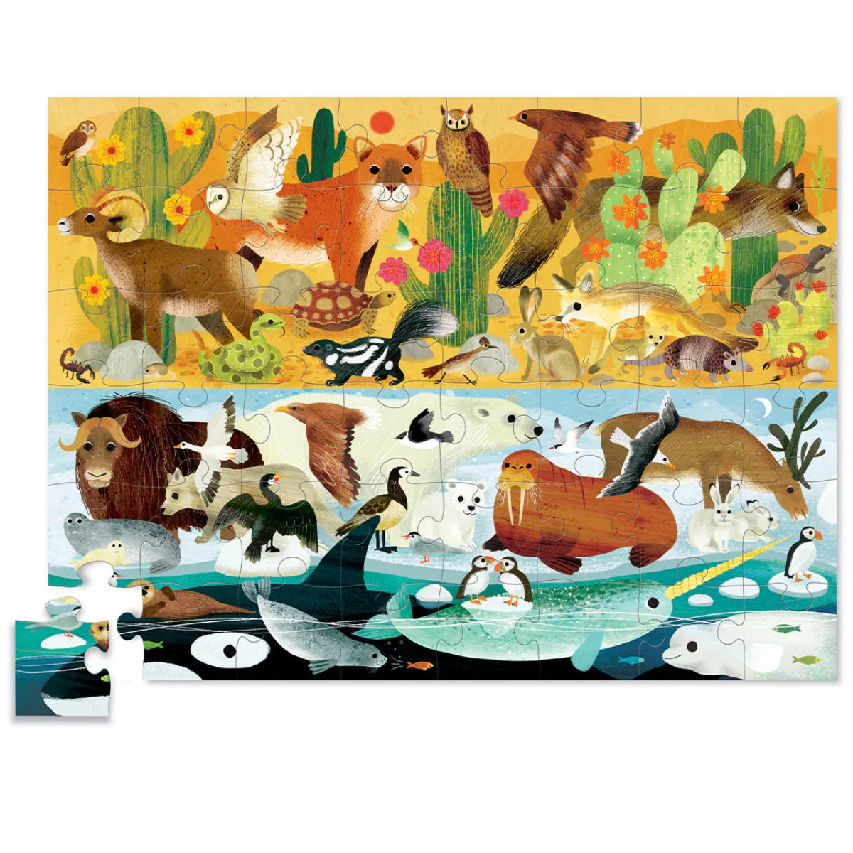 Puzzle opuestos calor y frío: 100 piezas