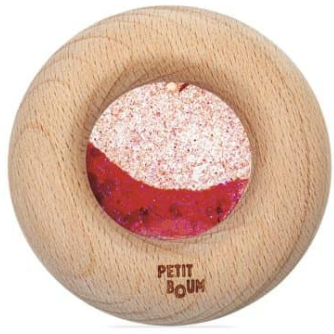 Donut sensorial calma con purpurina