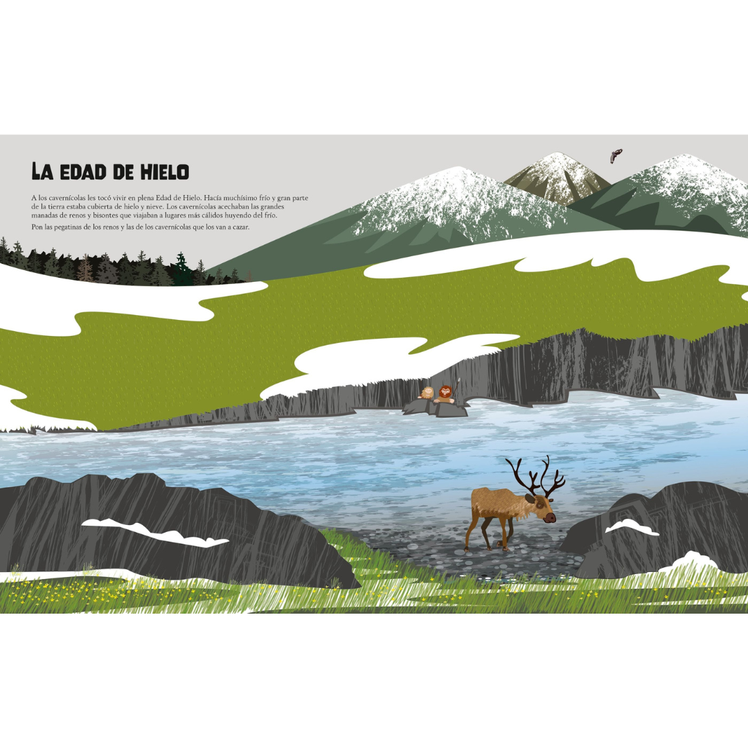 Libro de pegatinas · los cavernícolas
