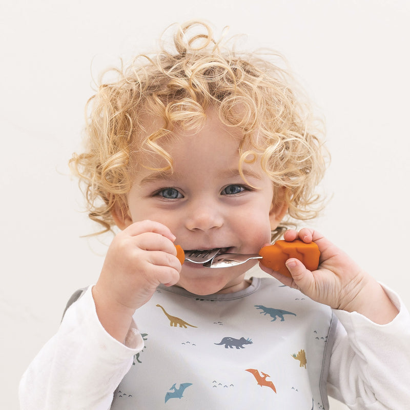 Cuchara y Tenedor Tiny Twinkle · Oso Naranja