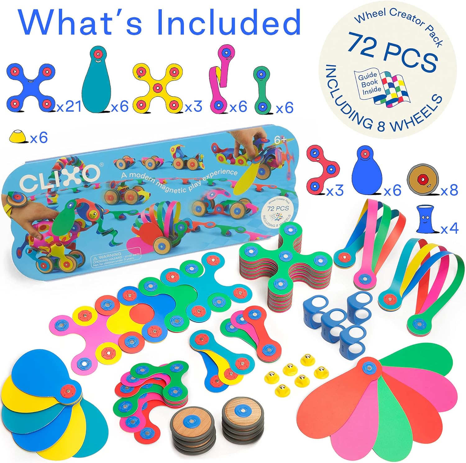 CLIXO súper rainbow pack: 60 piezas
