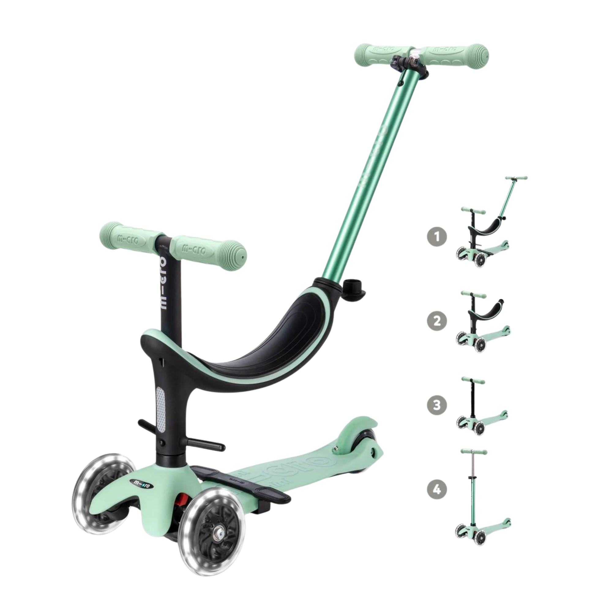 Patinete mini 4en1 DELUXE LED