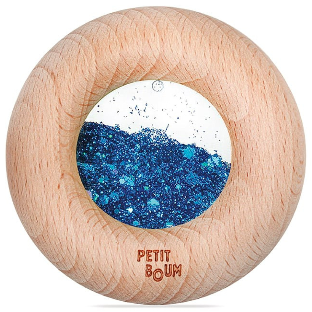 Donut sensorial calma con purpurina