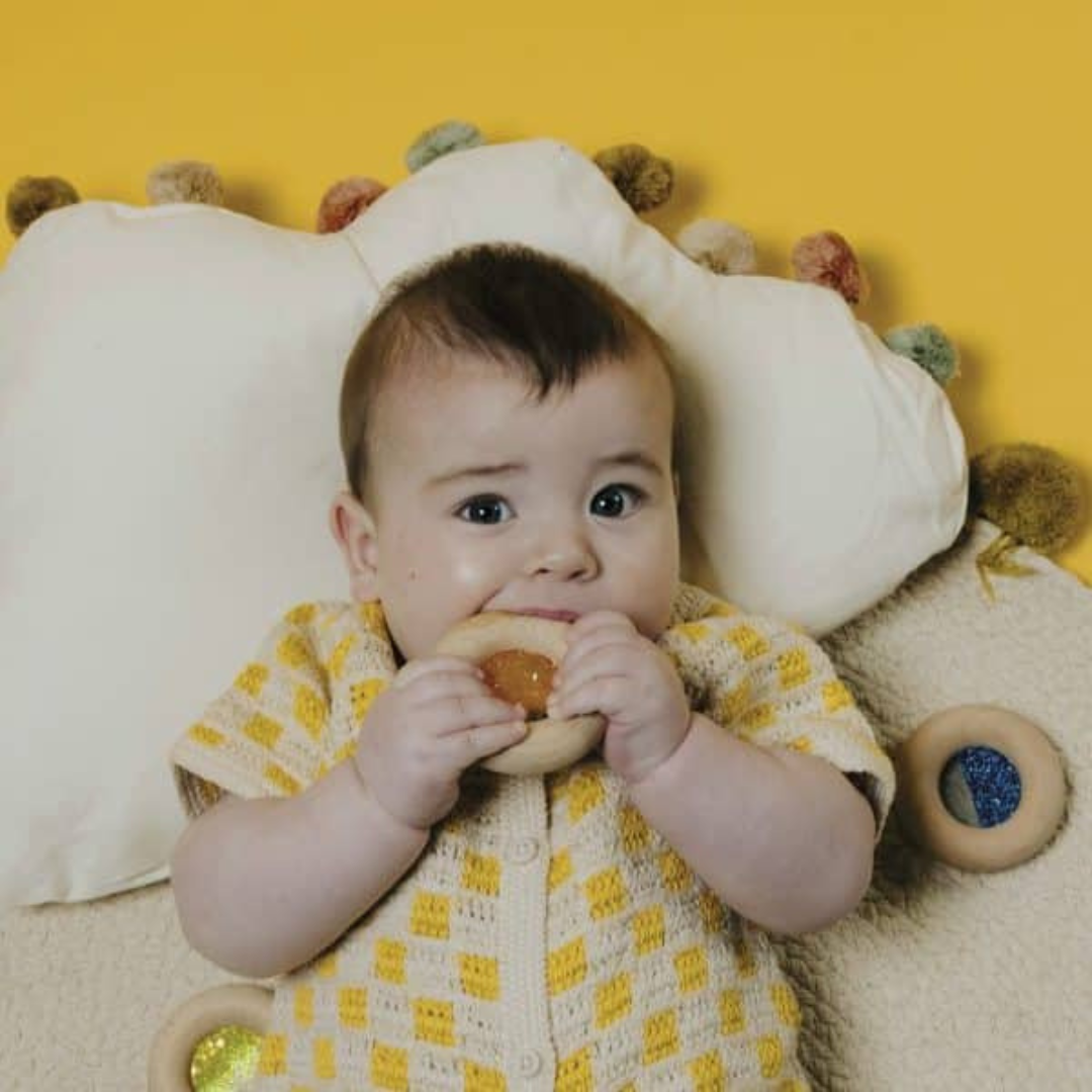 Donut sensorial calma con purpurina
