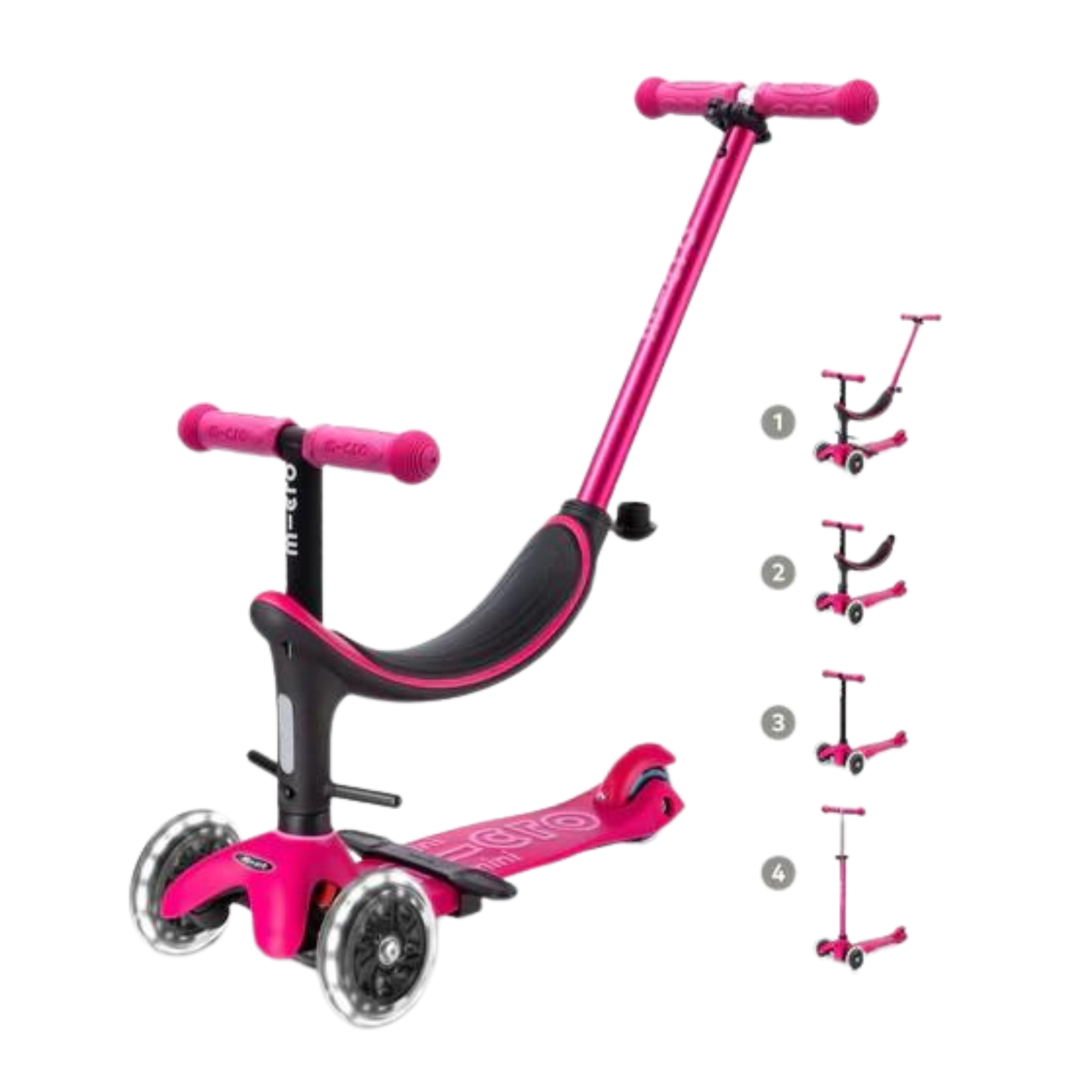 Patinete mini 4en1 DELUXE LED